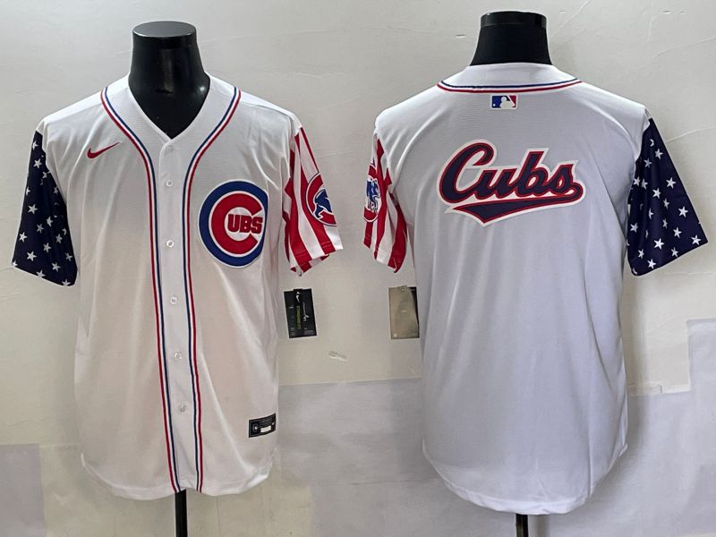 Men 2025 Chicago Cubs Blank White a generation of national flags Joint Name Nike MLB Jersey style 3->chicago cubs->MLB Jersey